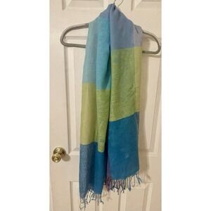 Multicolored Wrap/Scarf With Fringe